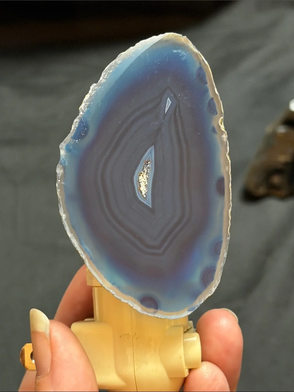Vintage Blue Agate Plug-In Night Light Pair